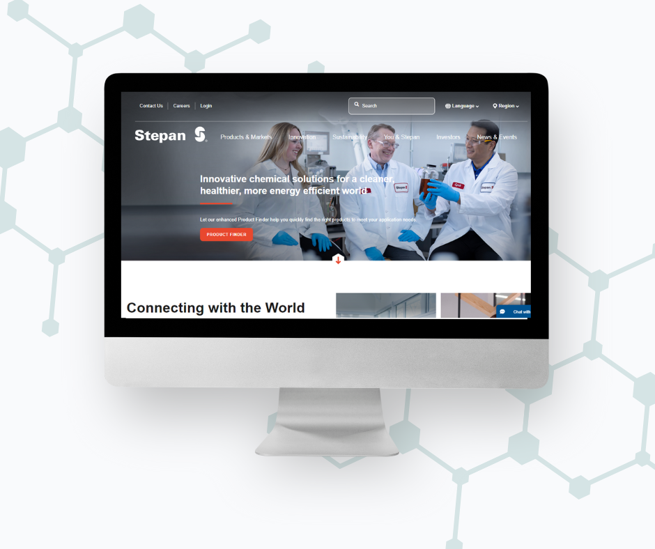 Screenshot of Stepan Homepage Design